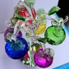 New graduation gift - seven-color crystal apple ornament, seven-color crystal handicraft, exquisite ornament wholesale in stock, Xiangyu Crystal Specification image